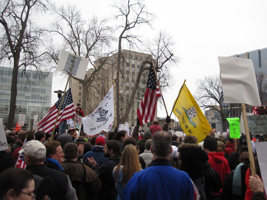 Wisconsin budget repair bill protests. Madison, Wisconsin. Feb. 2011. BDP000171