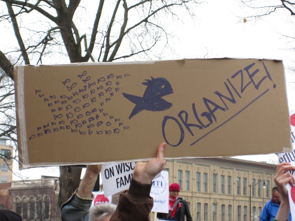 Wisconsin budget repair bill protests. Madison, Wisconsin. Feb. 2011. BDP000173