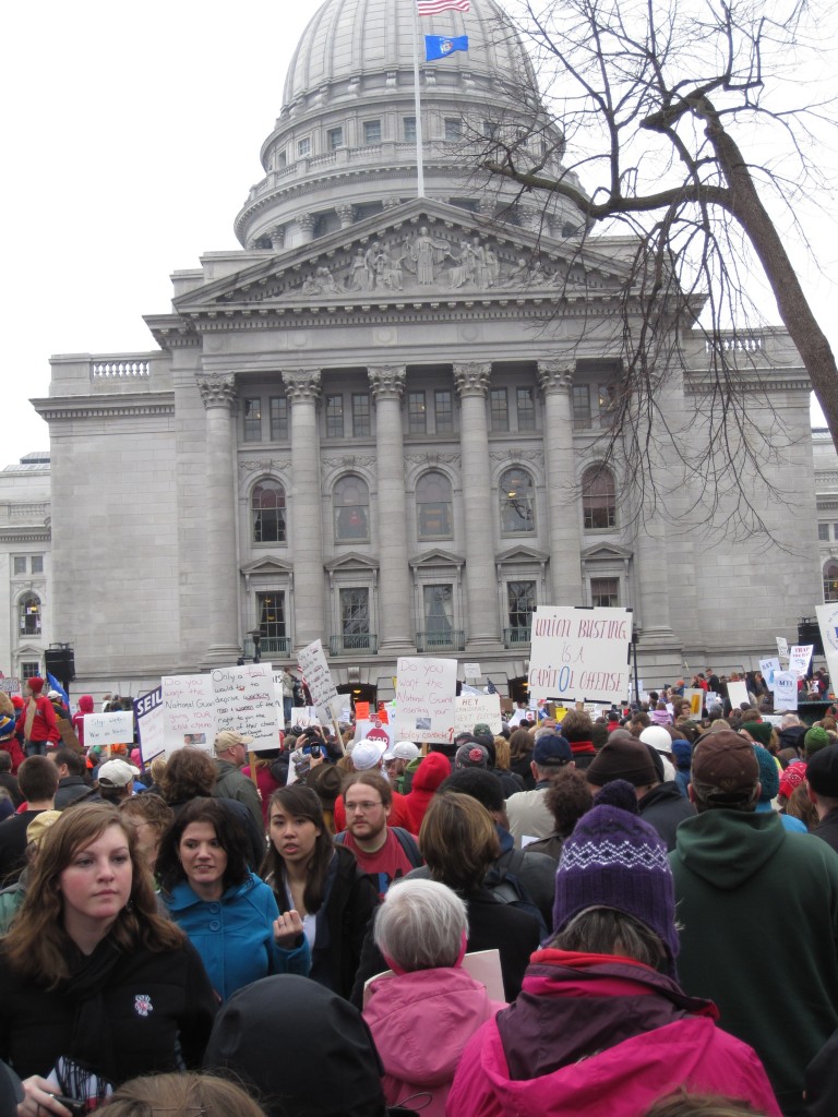 Wisconsin budget repair bill protests. Madison, Wisconsin. Feb. 2011. BDP000185