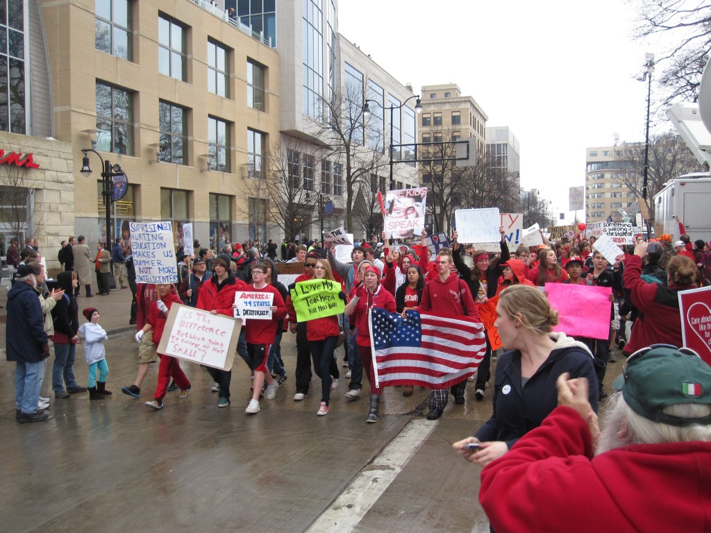 Wisconsin budget repair bill protests. Madison, Wisconsin. Feb. 2011. BDP000188