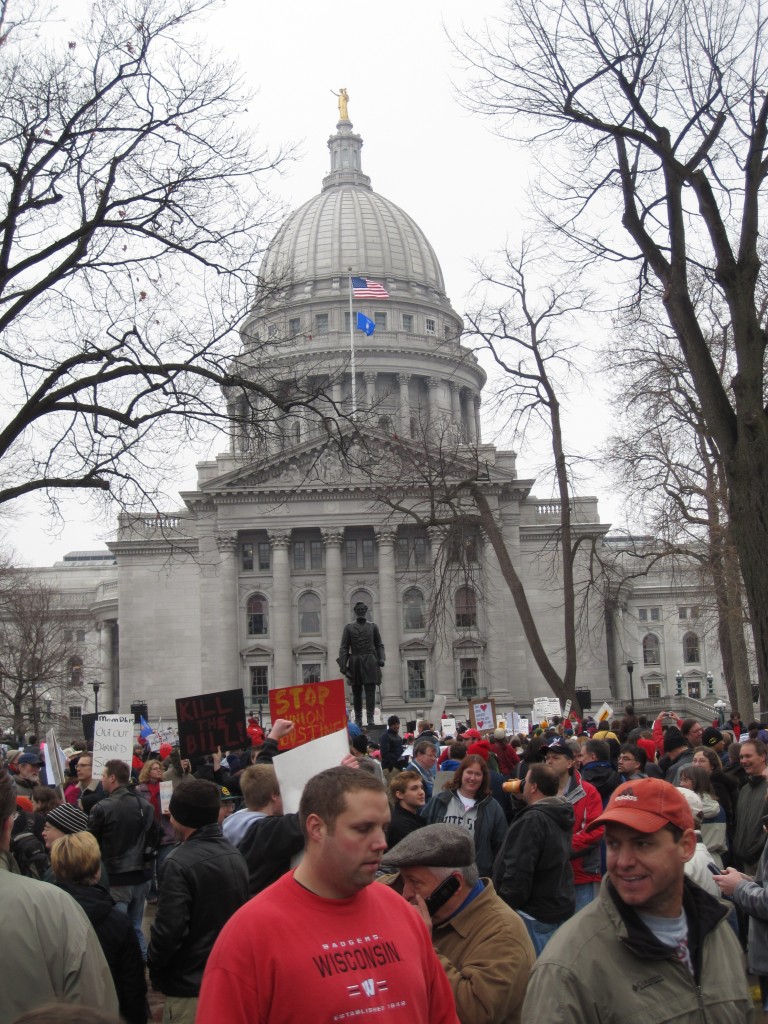 Wisconsin budget repair bill protests. Madison, Wisconsin. Feb. 2011. BDP000193