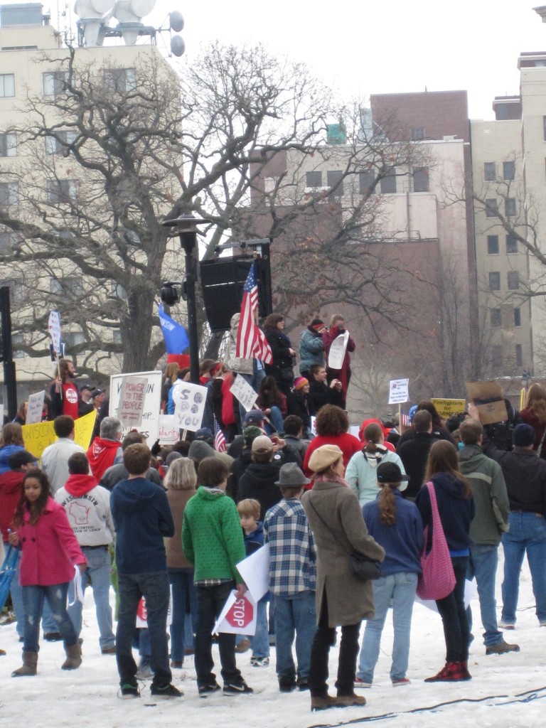 Wisconsin budget repair bill protests. Madison, Wisconsin. Feb. 2011. BDP000196
