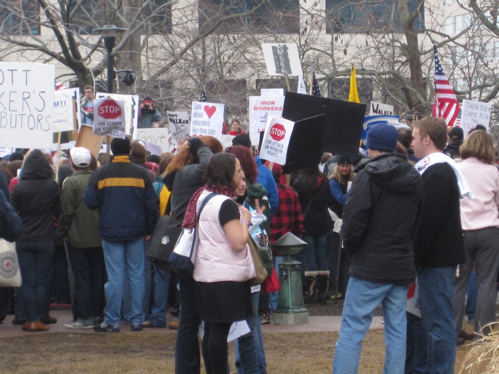 Wisconsin budget repair bill protests. Madison, Wisconsin. Feb. 2011. BDP000199
