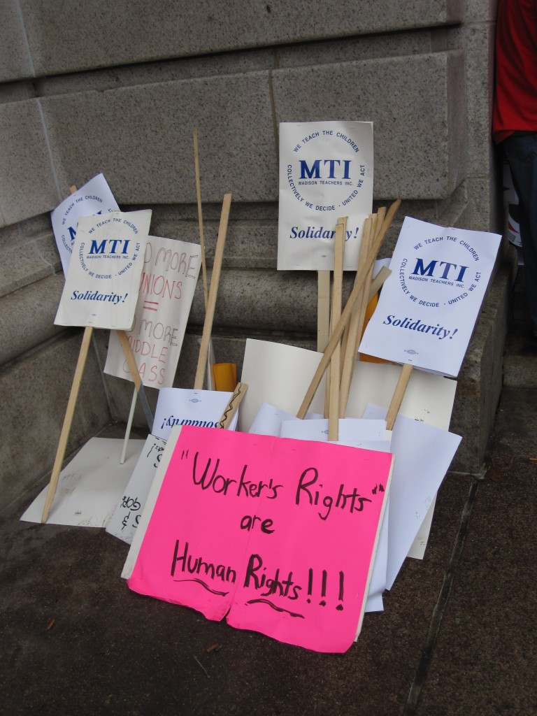 Wisconsin budget repair bill protests. Madison, Wisconsin. Feb. 2011. BDP000200