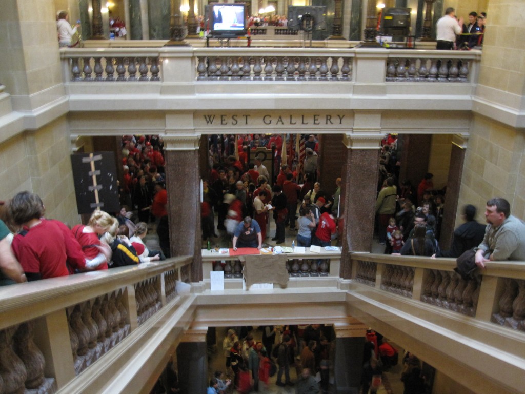 Wisconsin budget repair bill protests. Madison, Wisconsin. Feb. 2011. BDP000205
