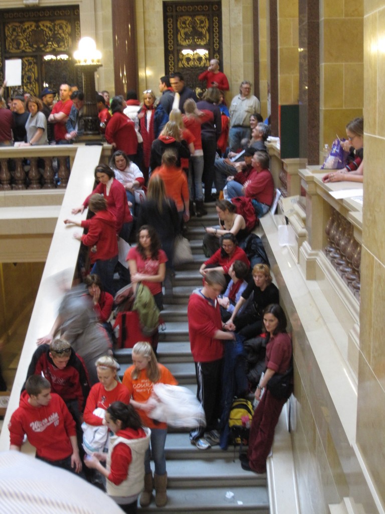 Wisconsin budget repair bill protests. Madison, Wisconsin. Feb. 2011. BDP000209