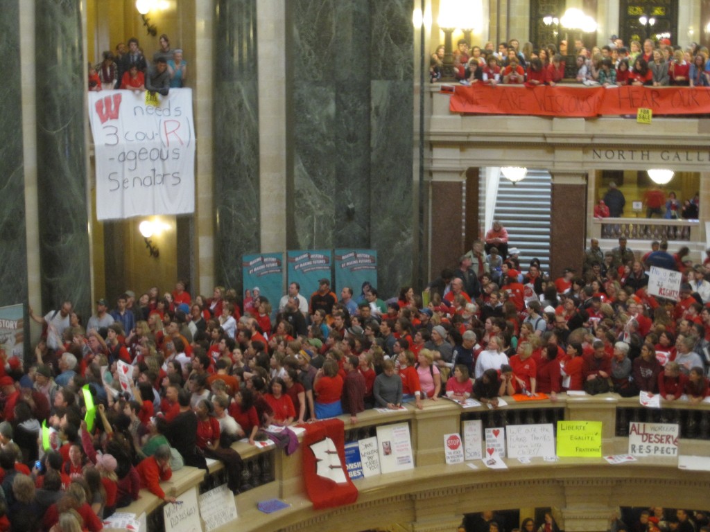 Wisconsin budget repair bill protests. Madison, Wisconsin. Feb. 2011. BDP000213