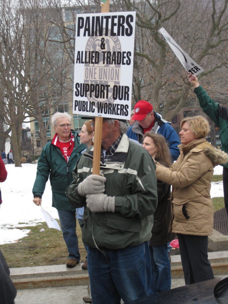 Wisconsin budget repair bill protests. Madison, Wisconsin. Feb. 2011. BDP000227