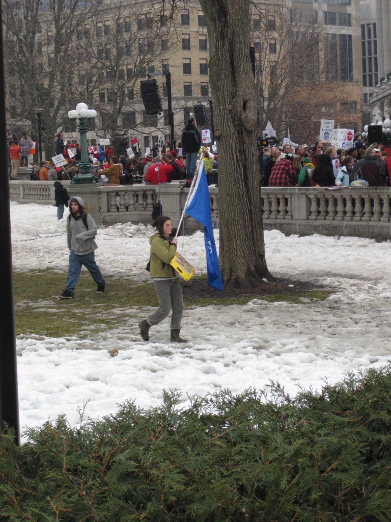 Wisconsin budget repair bill protests. Madison, Wisconsin. Feb. 2011. BDP000229