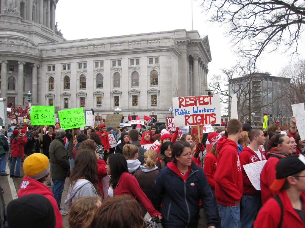 Wisconsin budget repair bill protests. Madison, Wisconsin. Feb. 2011. BDP000234
