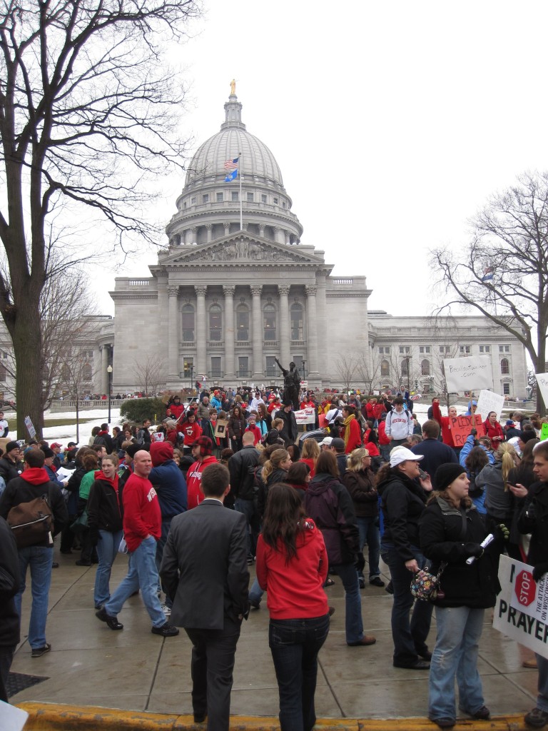 Wisconsin budget repair bill protests. Madison, Wisconsin. Feb. 2011. BDP000235